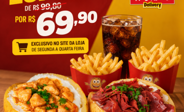 2 Batatas Recheadas + 2 mini Fritas + Coca 600 ml
