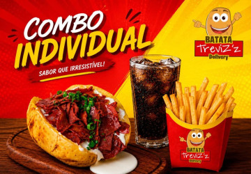 COMBO INDIVIDUAL - RECHEADA + FRITAS + BEBIDA