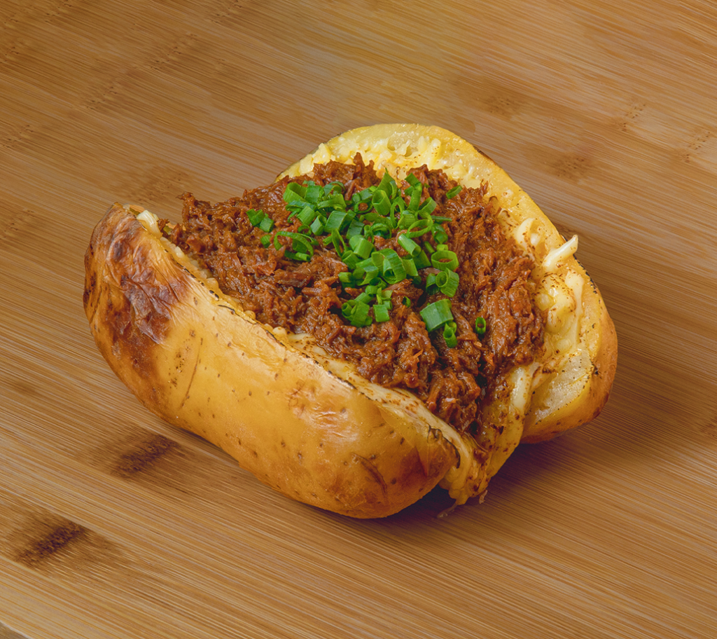 Batata Recheada Carne de Panela