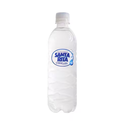 ÁGUA MINERAL COM GÁS SANTA RITA 510ML