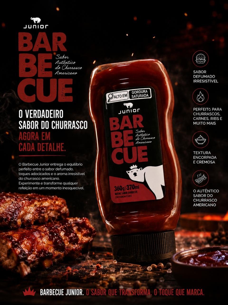 MOLHO BARBECUE JUNIOR - Pote 50 ml
