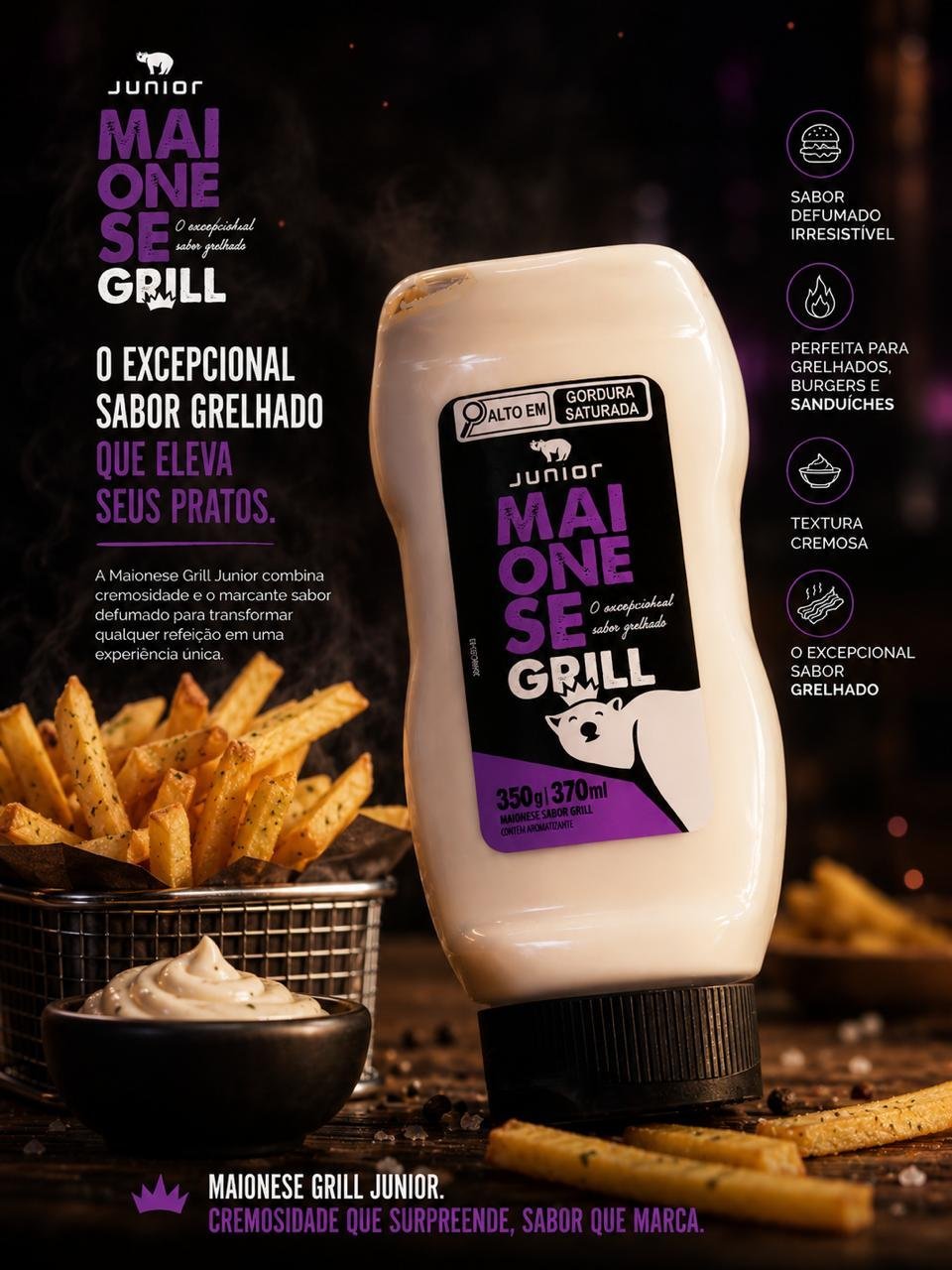 MOLHO MAIONESE GRILL JUNIOR - Pote 50 ml