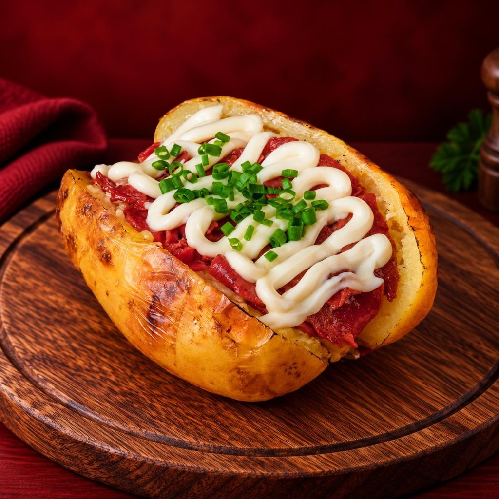 Batata Recheada Calabresa com Catupiry