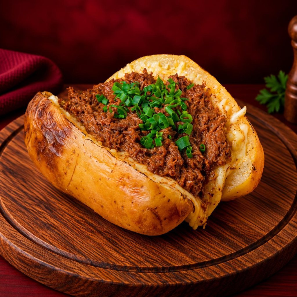 Batata Recheada Carne de Panela