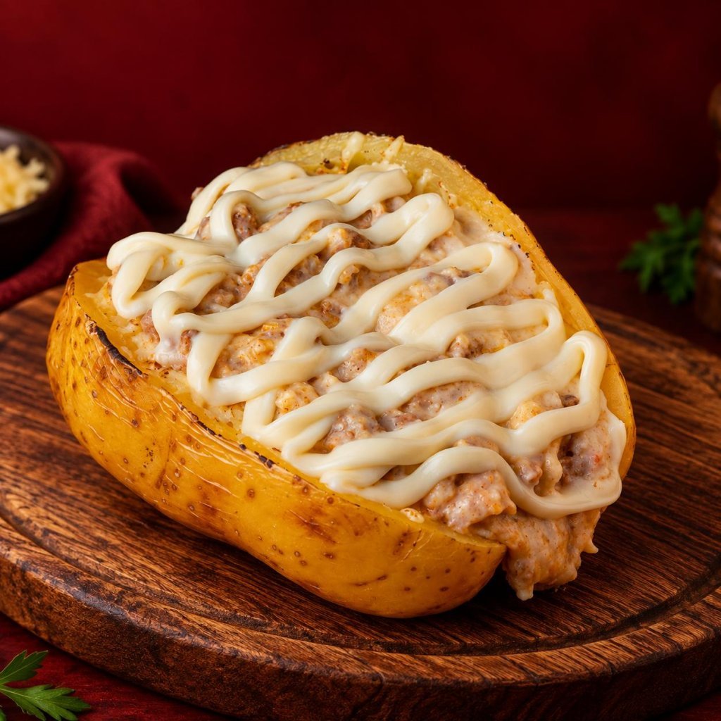 Batata Recheada Filé aos 4 Queijos
